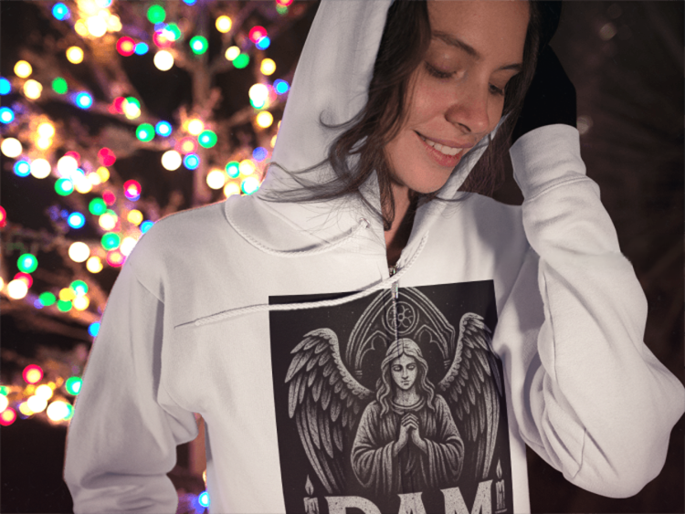 DAM BRAND® Gothic Graphic Hoodie – Halloween Streetwear Edition