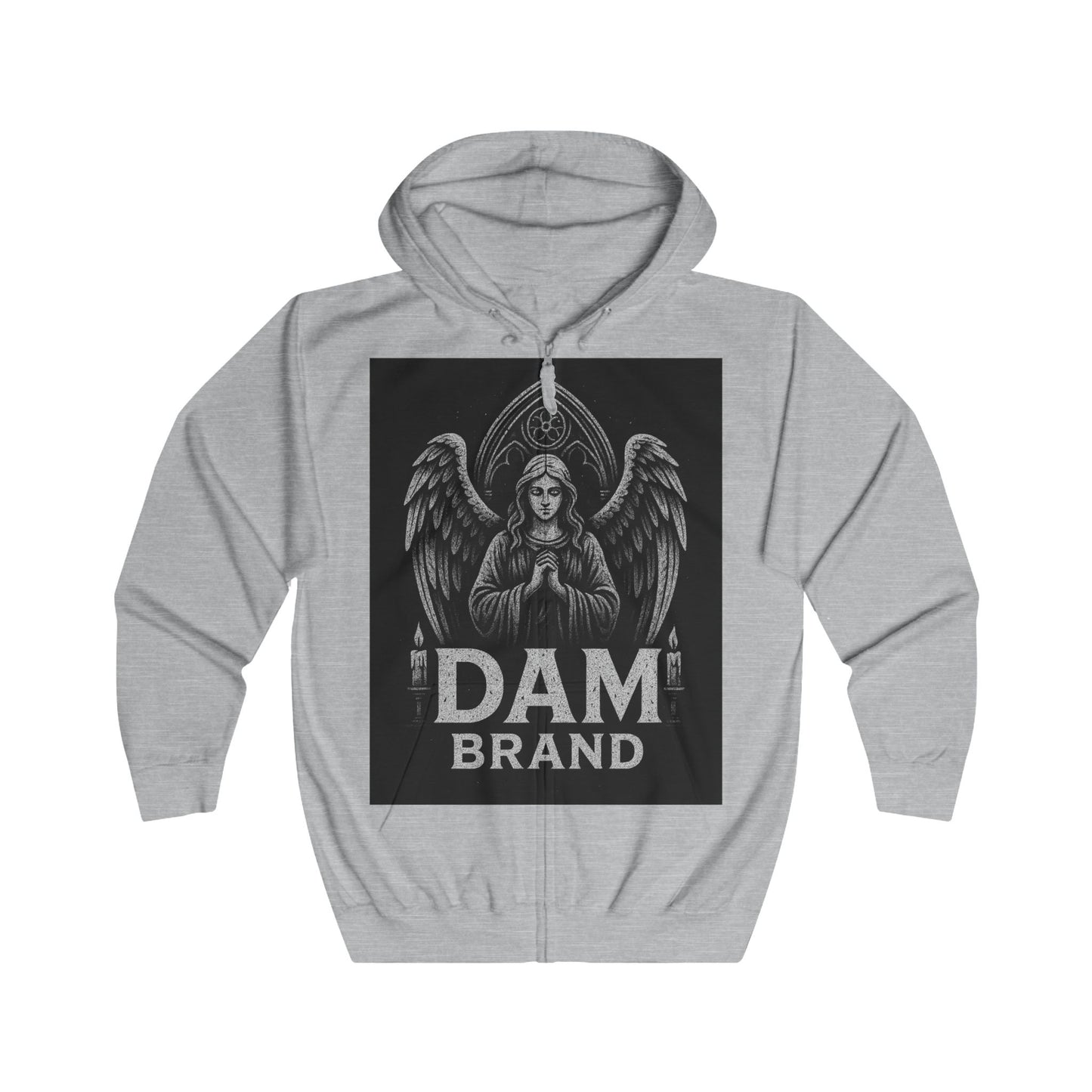 DAM BRAND® Gothic Graphic Hoodie – Halloween Streetwear Edition