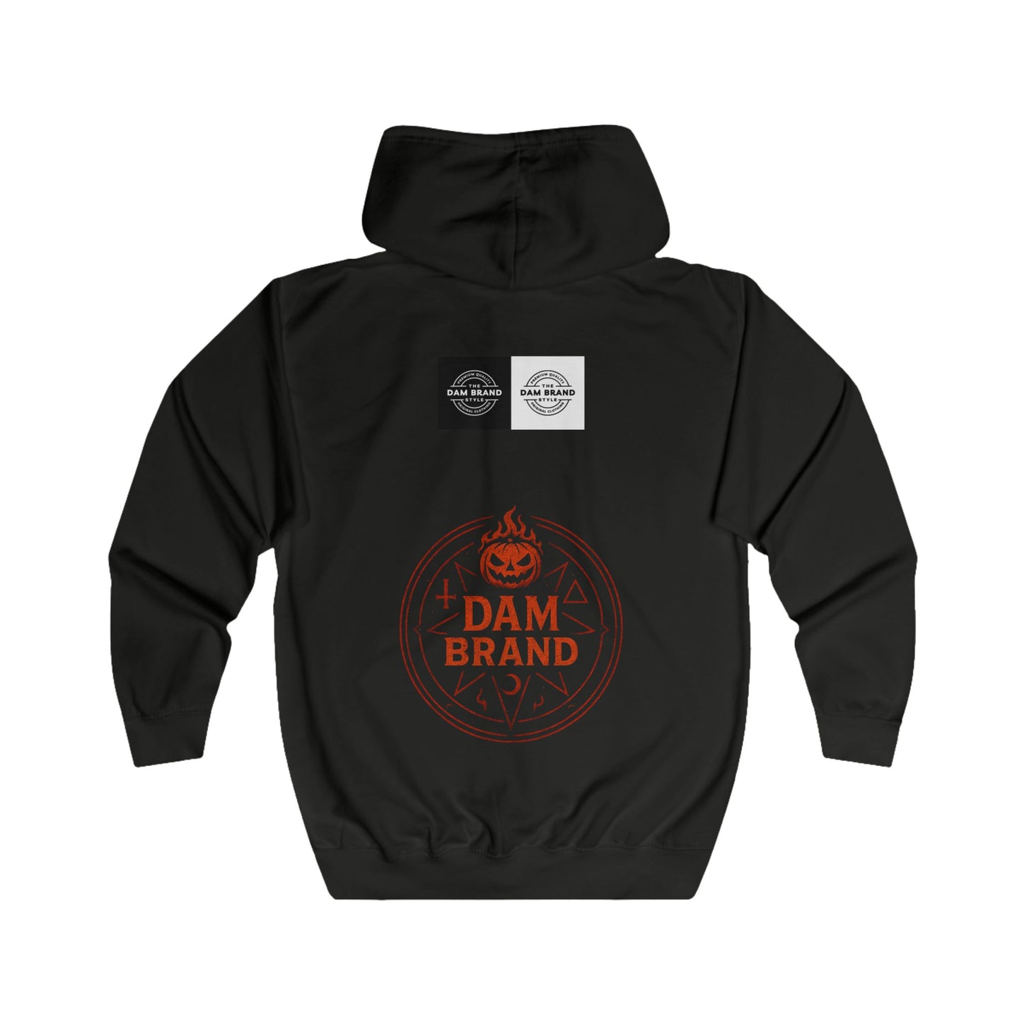DAM BRAND® Gothic Graphic Hoodie – Halloween Streetwear Edition